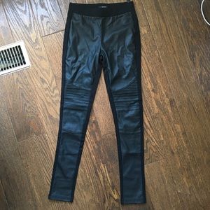 Forever 21 Faux Leather Front Leggings